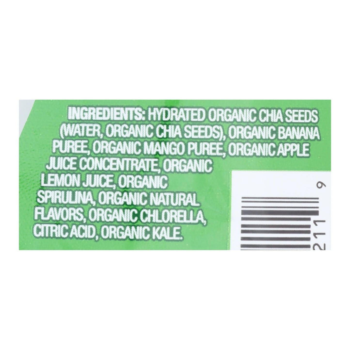 Chia Squeeze Snack - Green Magic - 16 Pack - 3.5 Oz