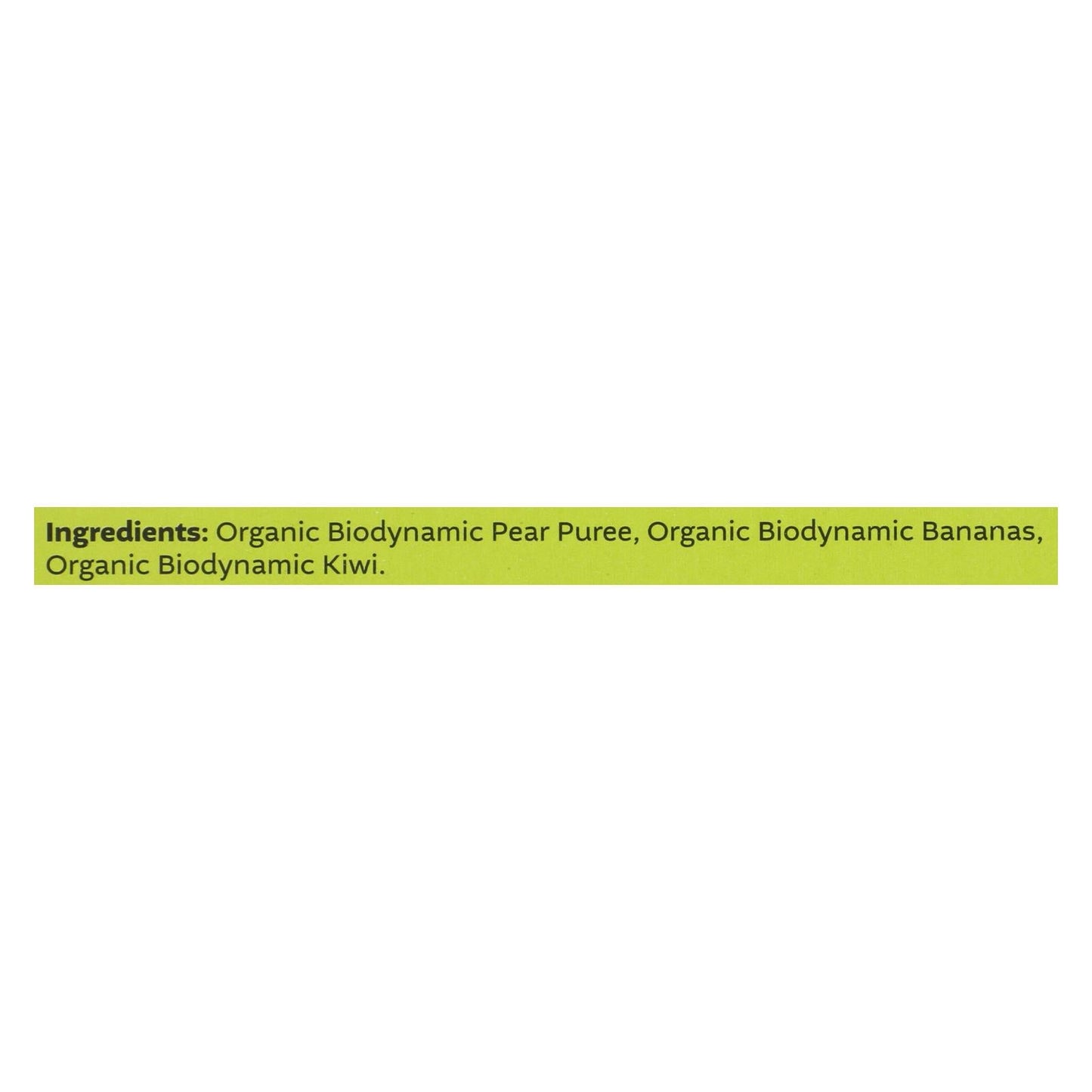White Leaf Organic Baby Food Pear Banana Kiwi - 6 Pack