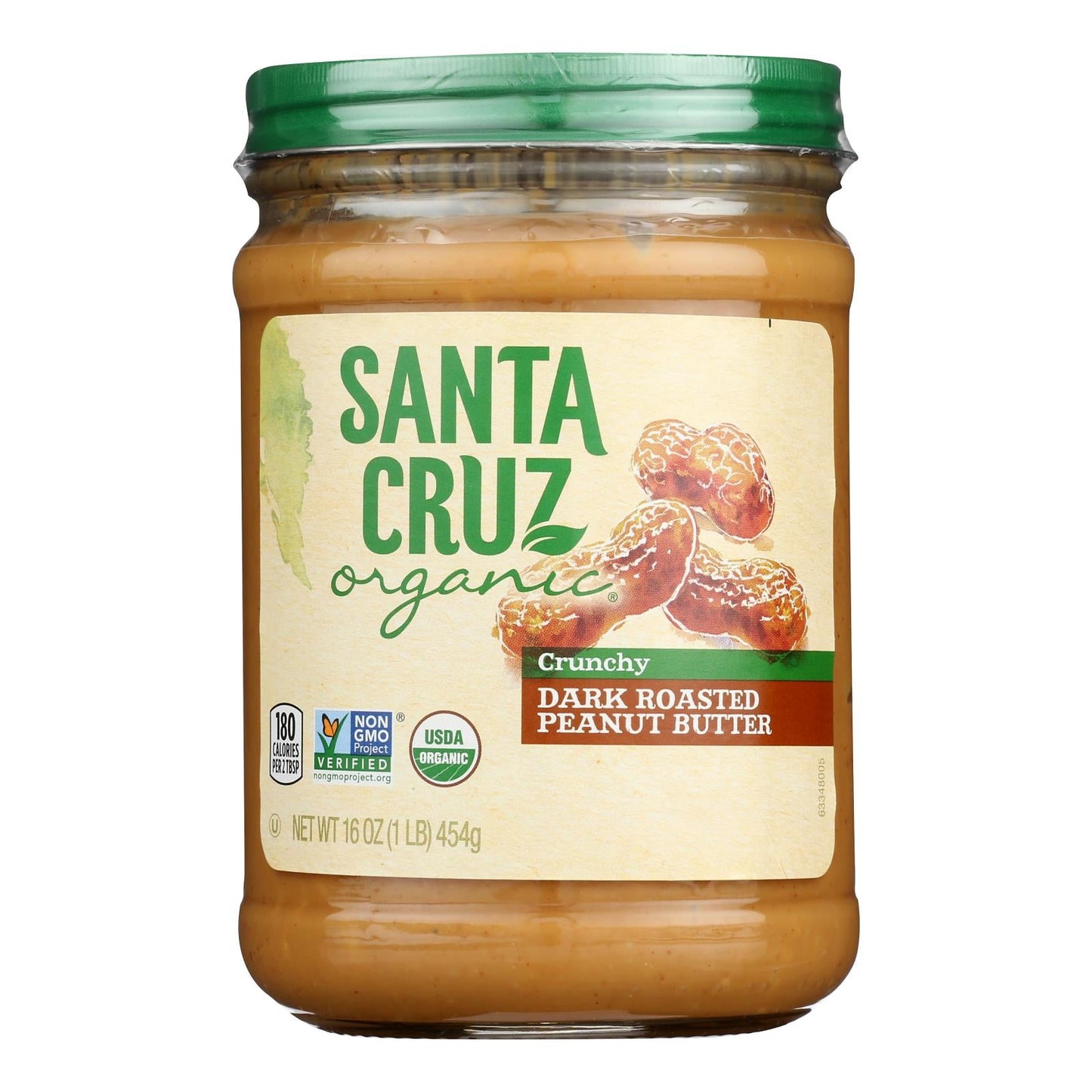 Santa Cruz Organic Crunchy Dark Roast PB, 12-Pack, 16 OZ