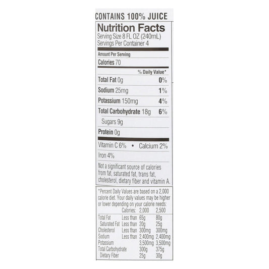 R.W. Knudsen - Juice - Just Cranberry - Case of 6 - 32 fl oz