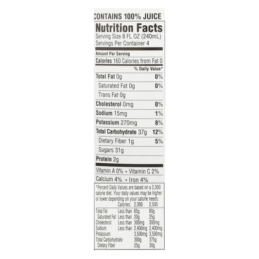 Rw Knudsen Organic Just Concord Juice  - Case of 6 - 32 FZ