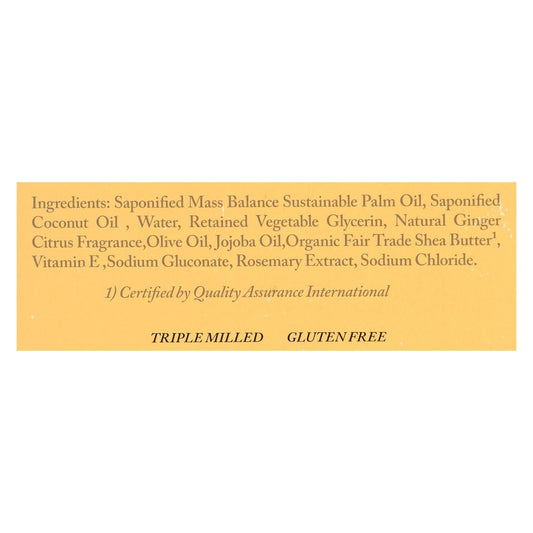 Dr. Woods Castile Bar Soap Ginger Citrus - 5.25 Oz