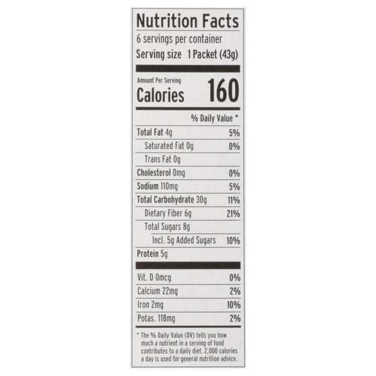 Purely Elizabeth Sugar-Free Banana Nut Oatmeal - 6 Pack