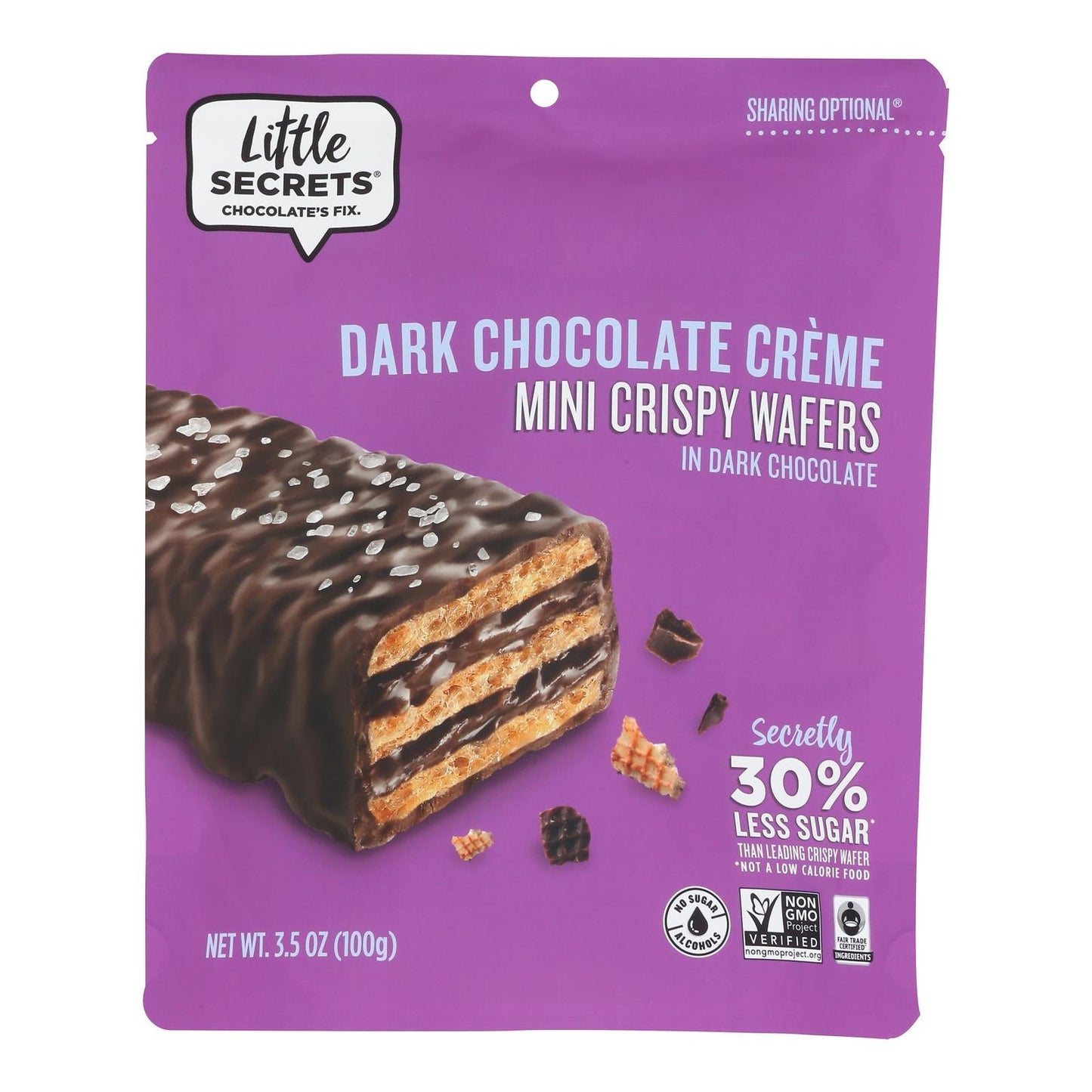 Crispy Dark Chocolate Sea Salt Wafers - 6 Pack
