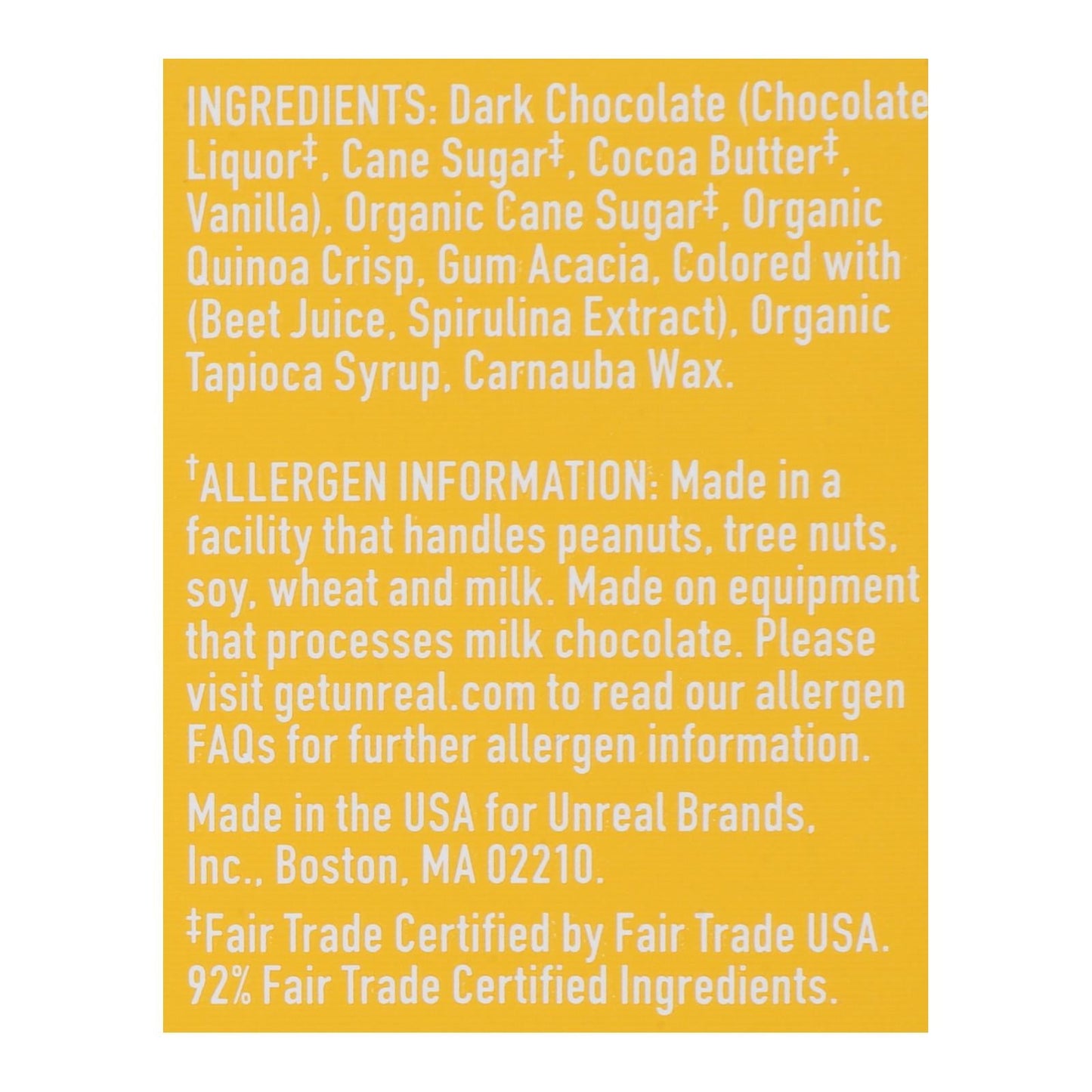 Unreal Dark Chocolate Quinoa Gems - 6 Pack (5 oz each)