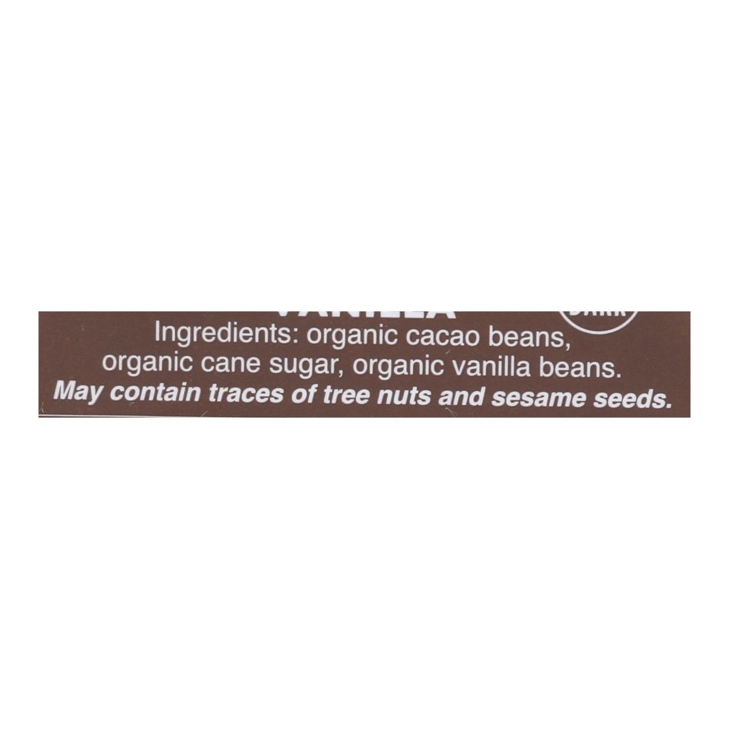 Taza Organic Vanilla Dark Chocolate Discs, 50% - 2.7 oz, 12-Pack