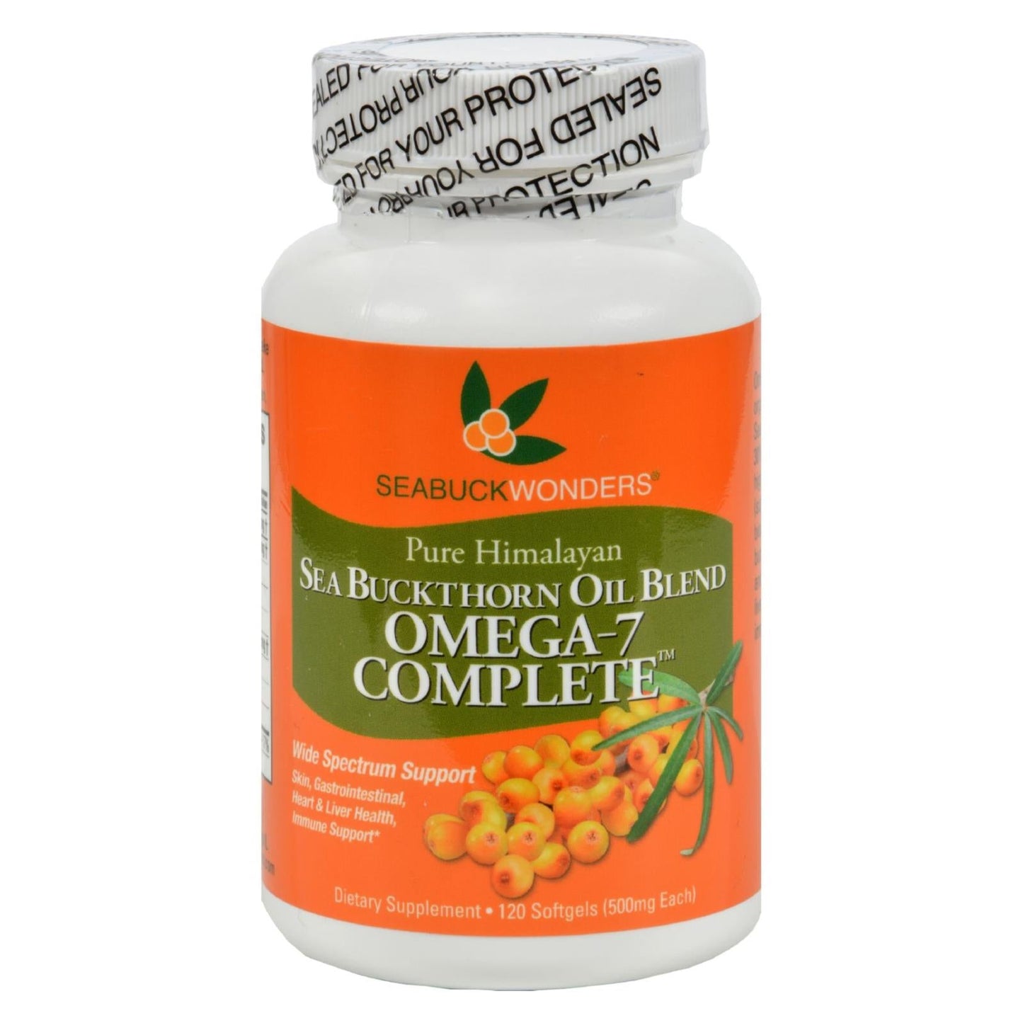 Seabuck Wonders Sea Buckthorn Oil - 500mg, 120 Softgels